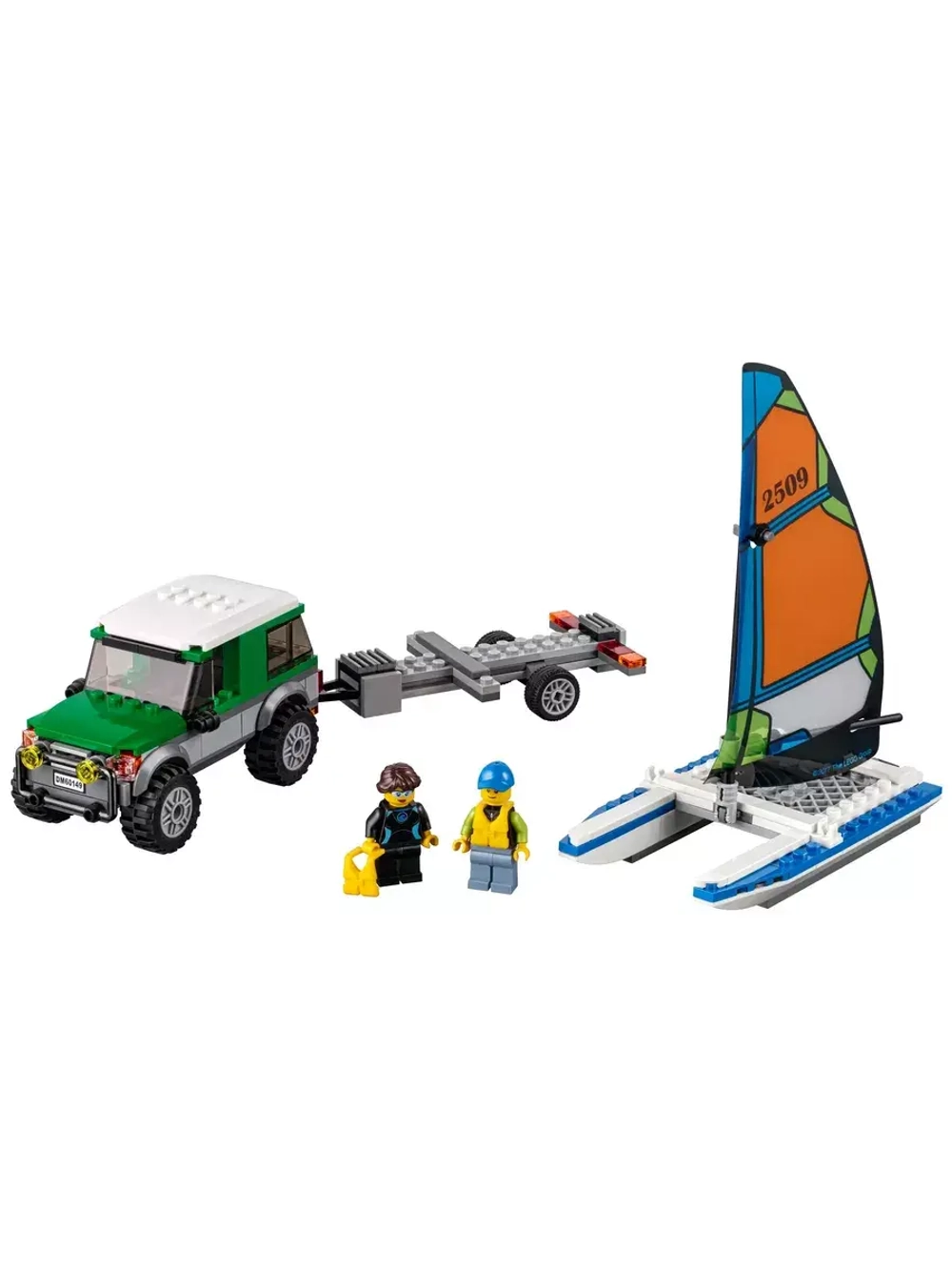 Конструктор Сити Внедорожник с прицепом для катамарана