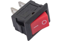 Клавишный выключатель REXANT 250v 3а (2с) on-off красный micro (rwb-101) 36-2011