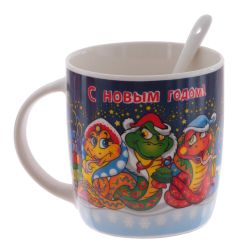 GAEM Кружка с ложкой, 300 мл, L13 W9 H9 см