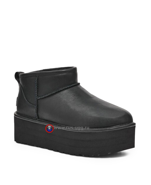 ULTRA MINI PLATFORM LEATHER Black