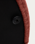 Kaeli Пуф для ног со съемным чехлом из терракотового букле Ø 90