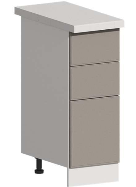 Кухня Модуль ШН3Я 300 Графит / Грей Софт