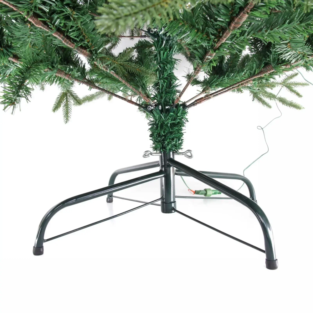 Ёлка «Новогоднее сияние» 210 см, ПВХ+Резина 380 ламп LED (1329 веток)