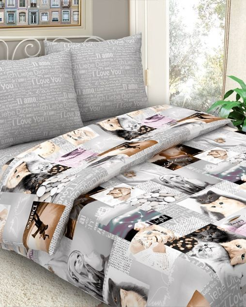 Постельное белье 2 спальное, простыня евро 220х240, бязь, 100% хлопок, наволочки 70х70