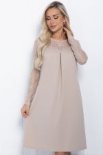 Платье Кружевная нежность (бежевое) П11397 LT Collection (Акция)