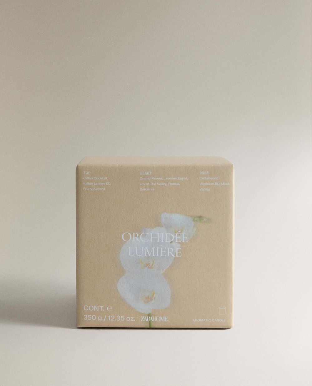 Zara Home Ароматическая свеча Orchid e Lumi re, 350 г, аромат для дома