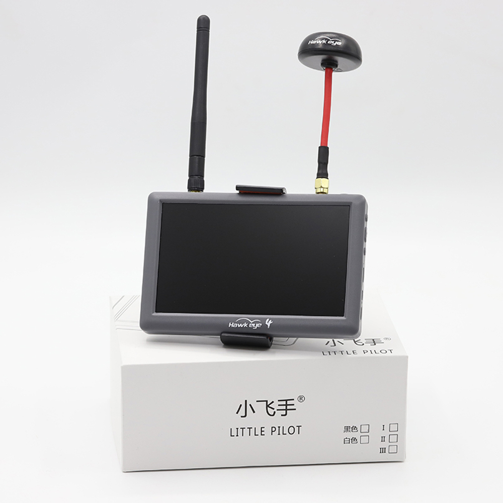 Новый монитор Hawkeye Little Pilot 4 5.8 ГГц 48CH со встроенным DVR - аккумулятором с двумя приемниками 800X480 Led FPV