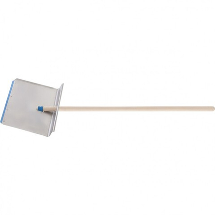 Лопата для уборки снега тротуарная, алюминиевая, 500 х 400 х 1420, деревянный черенок, Сибртех