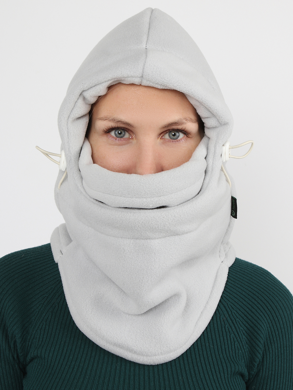 Женская шлем-балаклава "PRIVAL" цвет светло-серый