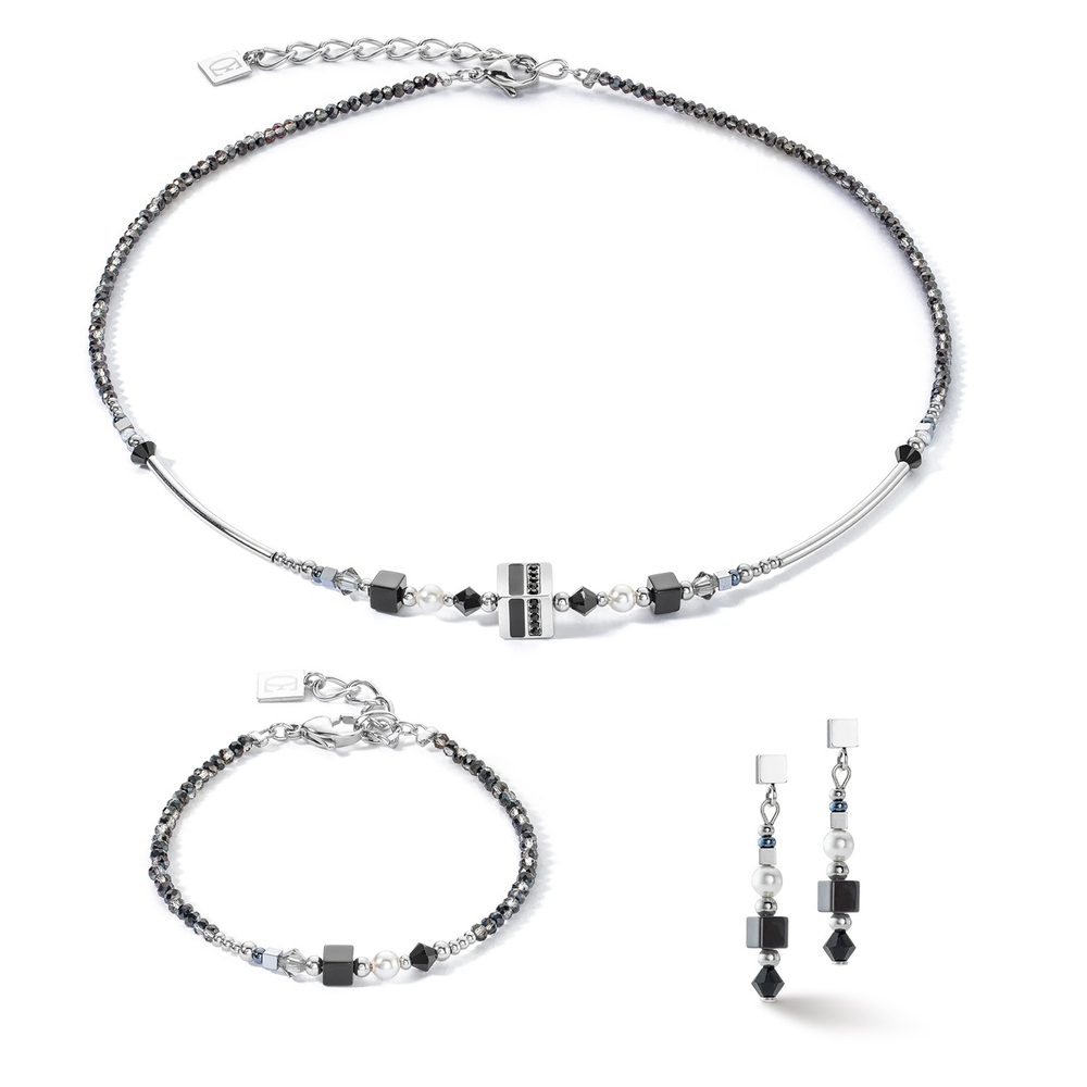 Серьги Coeur de Lion Black-Silver 4355/21-1317