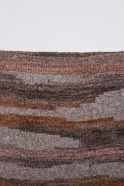 ZARA ЖАККАРДОВАЯ ЮБКА, КОРИЧНЕВЫЙ С МЕЛАНЖЕВЫМ ЭФФЕКТОМ