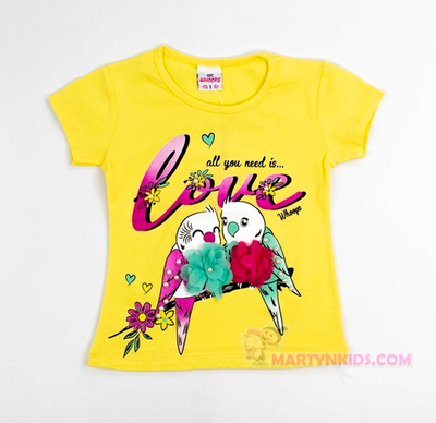 футболка LOVE попугайчики Whoops 4884