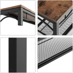 Вешалка напольная 80х178.5 см, Vasagle, мет-л, полка для обуви, 100 кг, Лофт, HSR45BX, корич-черн