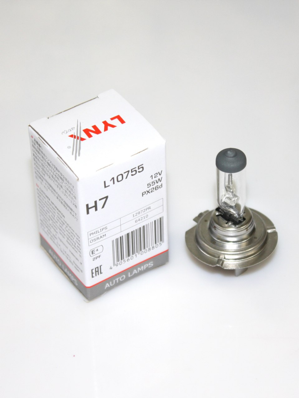 Лампа галогенная H7 12V 55W (стандарт) L10755 LYNXauto