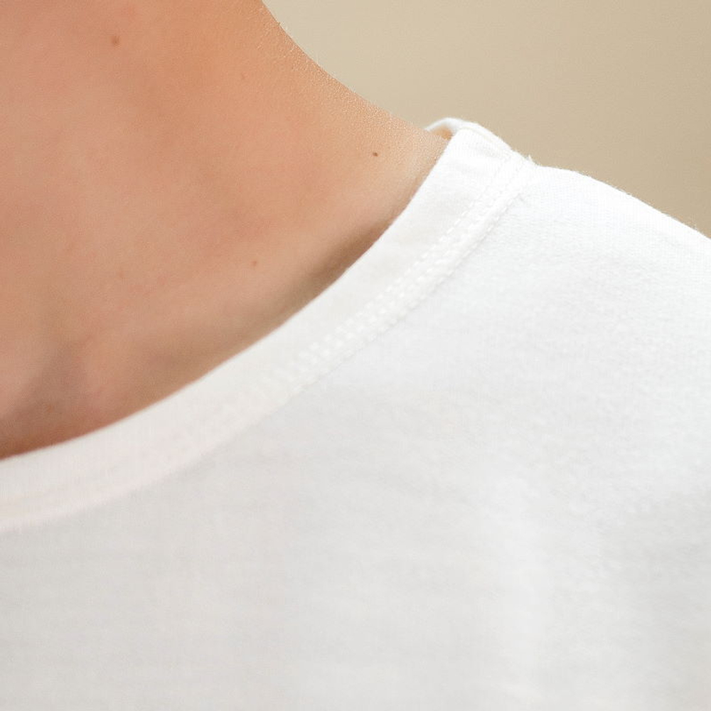 Лонгслив Мужской, ФРЕНЧ ТЕРРИ 250гр, Молочный, O-ворот, 48 (М) mdl 401