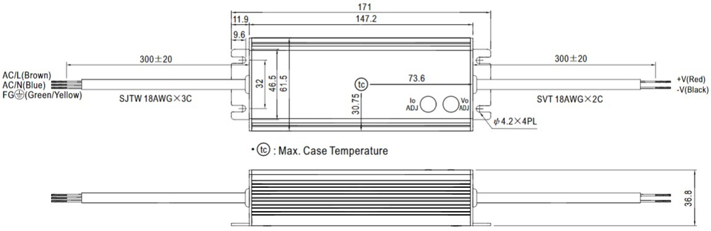 Драйвер светодиодный  Mean Well HLG-40H-24A