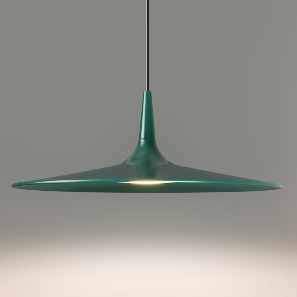 7037/12L HIGHTECH ODL25 305 темно-зеленый/металл/акрил Подвесной светильник IP20 LED 12W 3000K AC90-260V SOMBRA