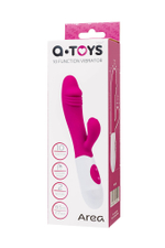 Вибратор с клиторальным стимулятором A-Toys by TOYFA Area, силикон, розовый, 19,5 см