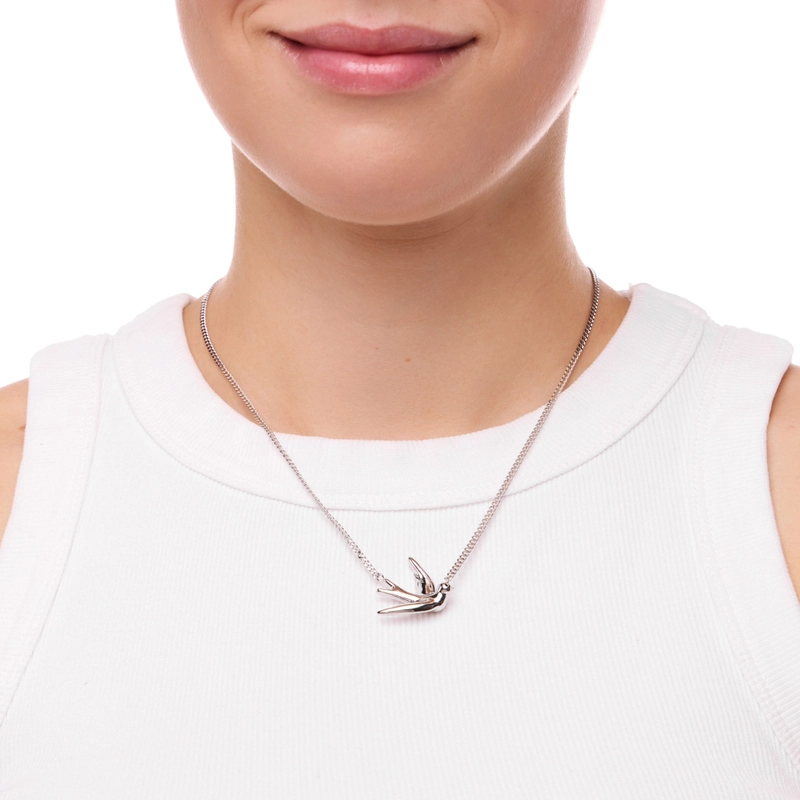 Колье Серебряное с Ласточкой