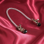 Зажимы для сосков с цепочкой - 25 см. (Цвет: серебристый)