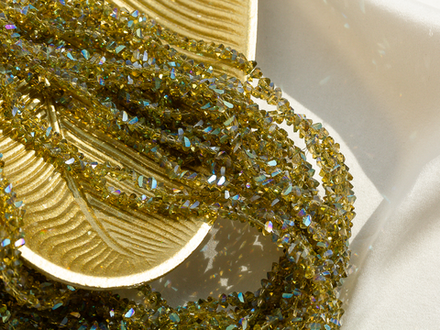 Нить бусин для украшений 4мм (ювелирное стекло)