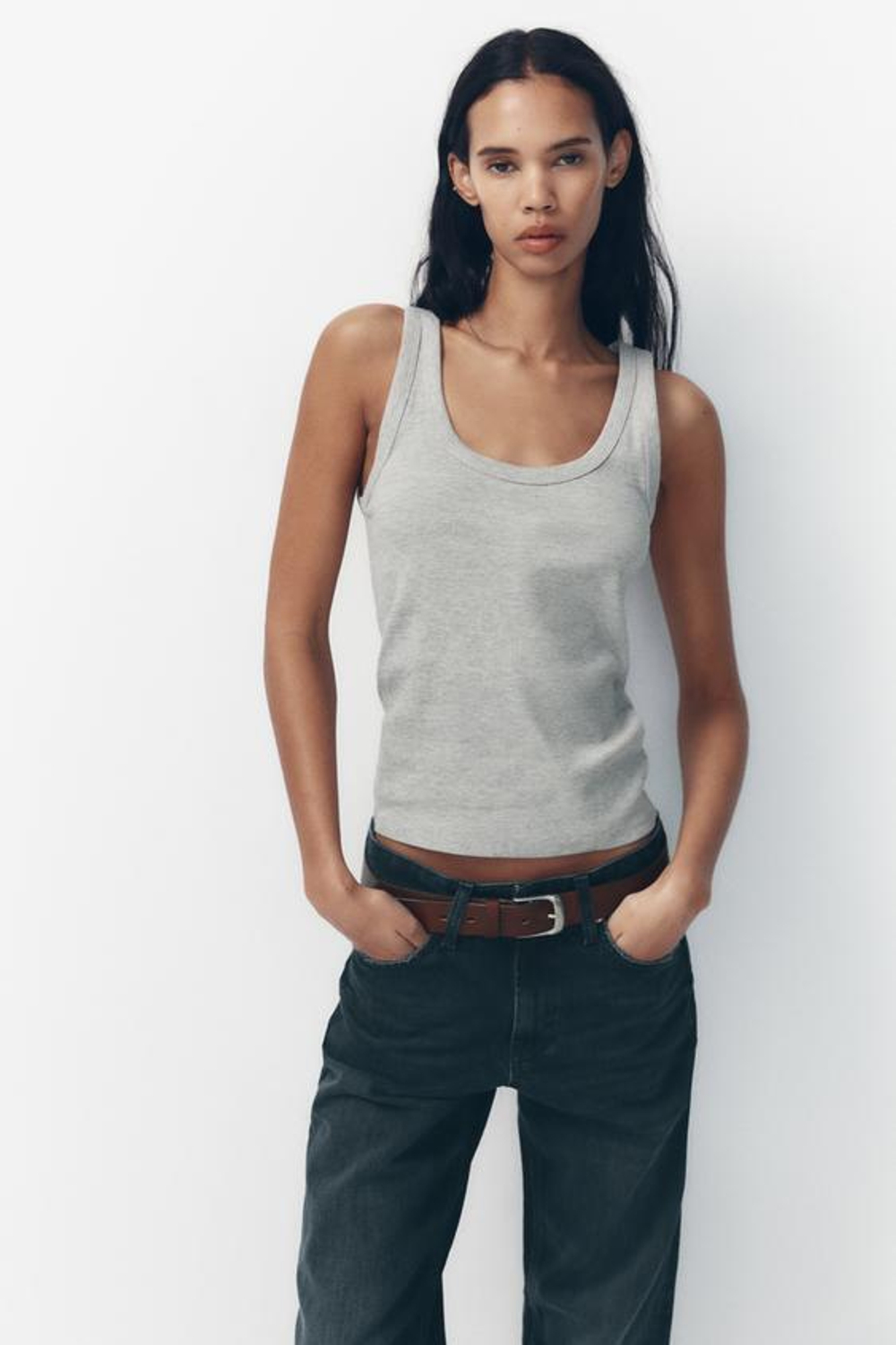 ZARA ДЖИНСЫ TRF WIDE LEG СО СРЕДНЕЙ ПОСАДКОЙ, ЦВЕТ НОЧНОГО НЕБА