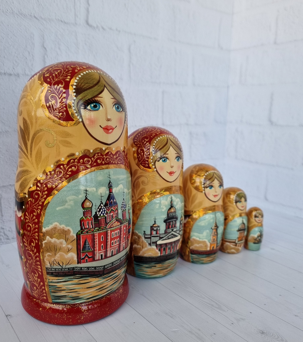 Матрёшка "Виды города" 5мест