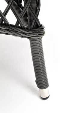 "Эспрессо" плетеный круглый стол, диаметр 150 см, цвет графит