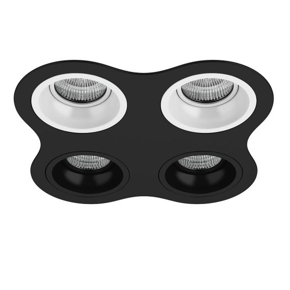 Комплект из светильников и рамки Lightstar Domino Round (214647+214606+214606+214607+214607) D64706060707