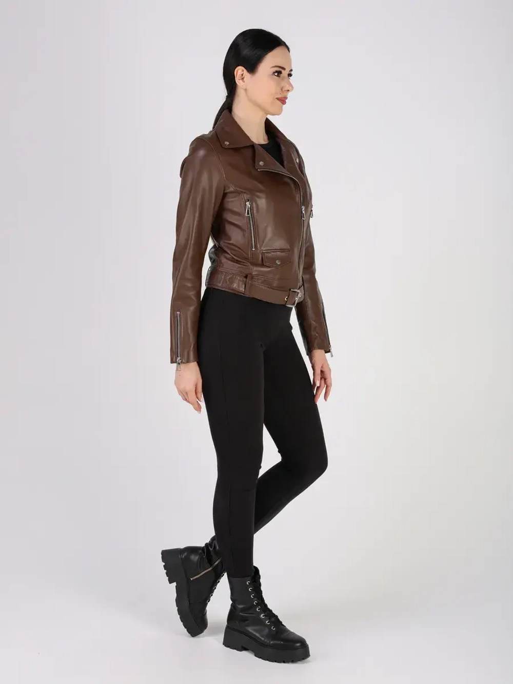 Кожаная куртка демисезонная косуха