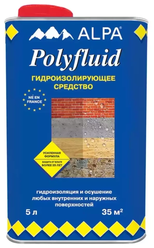 Средство гидроизолирующее Alpa Polyfluid 5 л