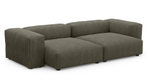 Диван Фиджи двухсекционный (большой и глубокий) Cilium Brown 273*137*62 см, Коричневый Вельвет Нераскладной Фиеста