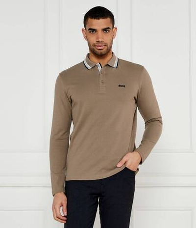 Поло Plisy BOSS GREEN - коричневый(50536609)