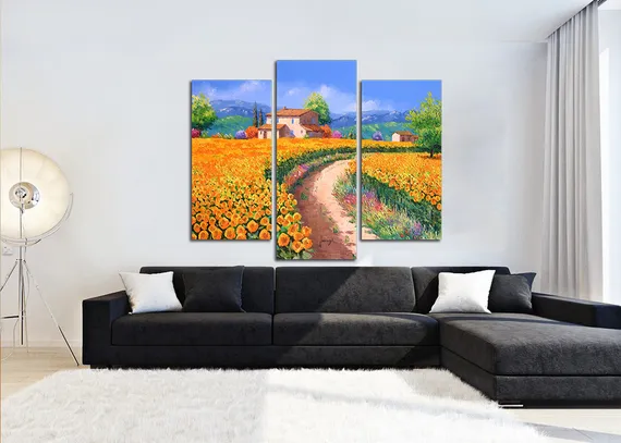 Модульная картина "Полевая тропинка"