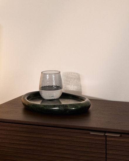 Поднос Lenorel из зеленого мрамора 43 x 28 см