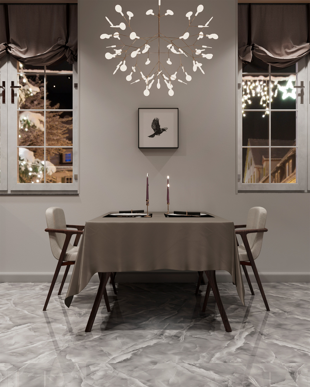 Керамогранит, Arcadia Ceramica, BAIKAL GREY, 1200x600 мм, полированная