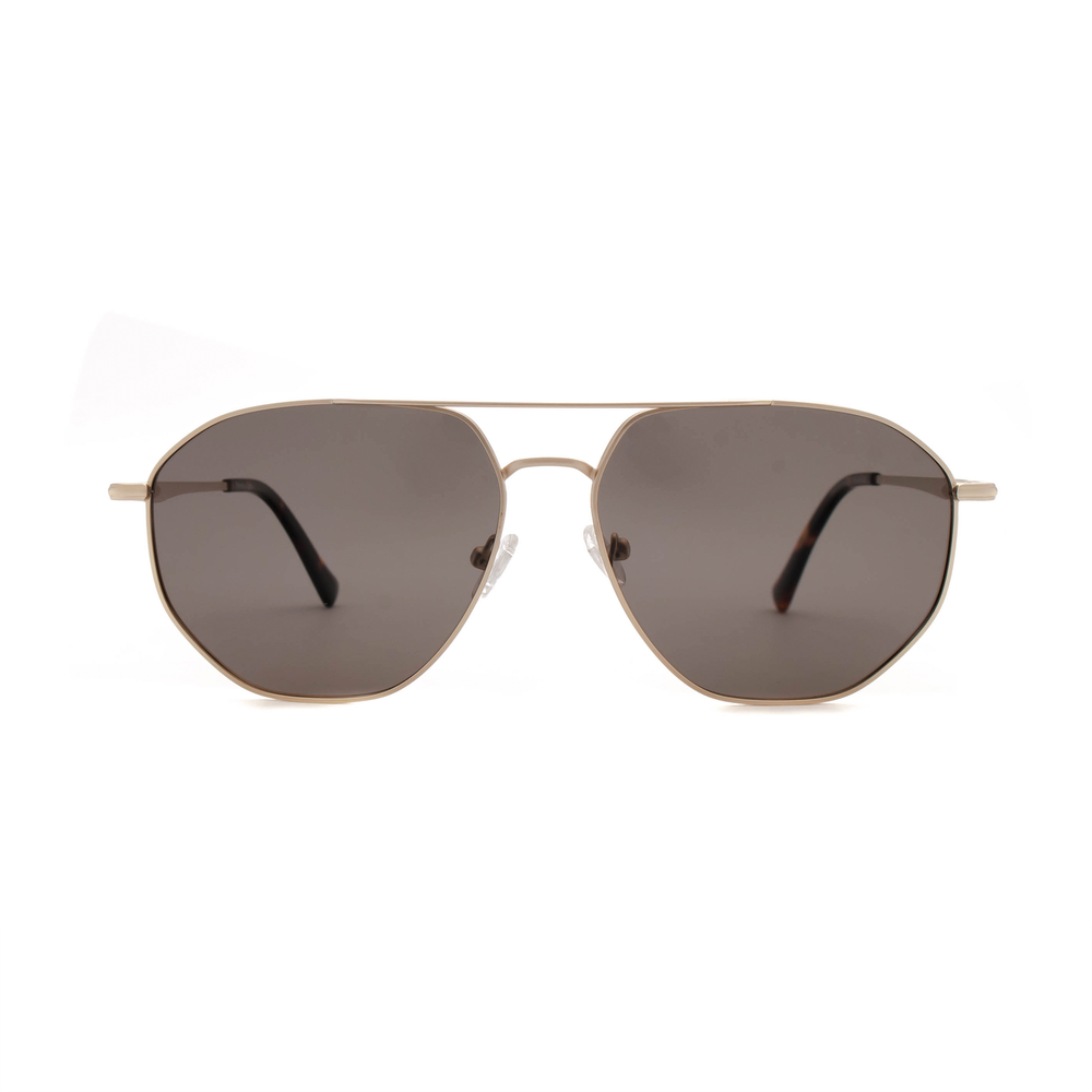 Очки Family Optic S4018 C1 многогранник золотые с коричневым