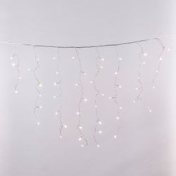 ULD-B3010-200-DTA WARM WHITE IP20 Бахрома светодиодная с контроллером. 3 м. 200 светодиодов. Теплый белый свет. Провод прозрачный. TM Uniel.