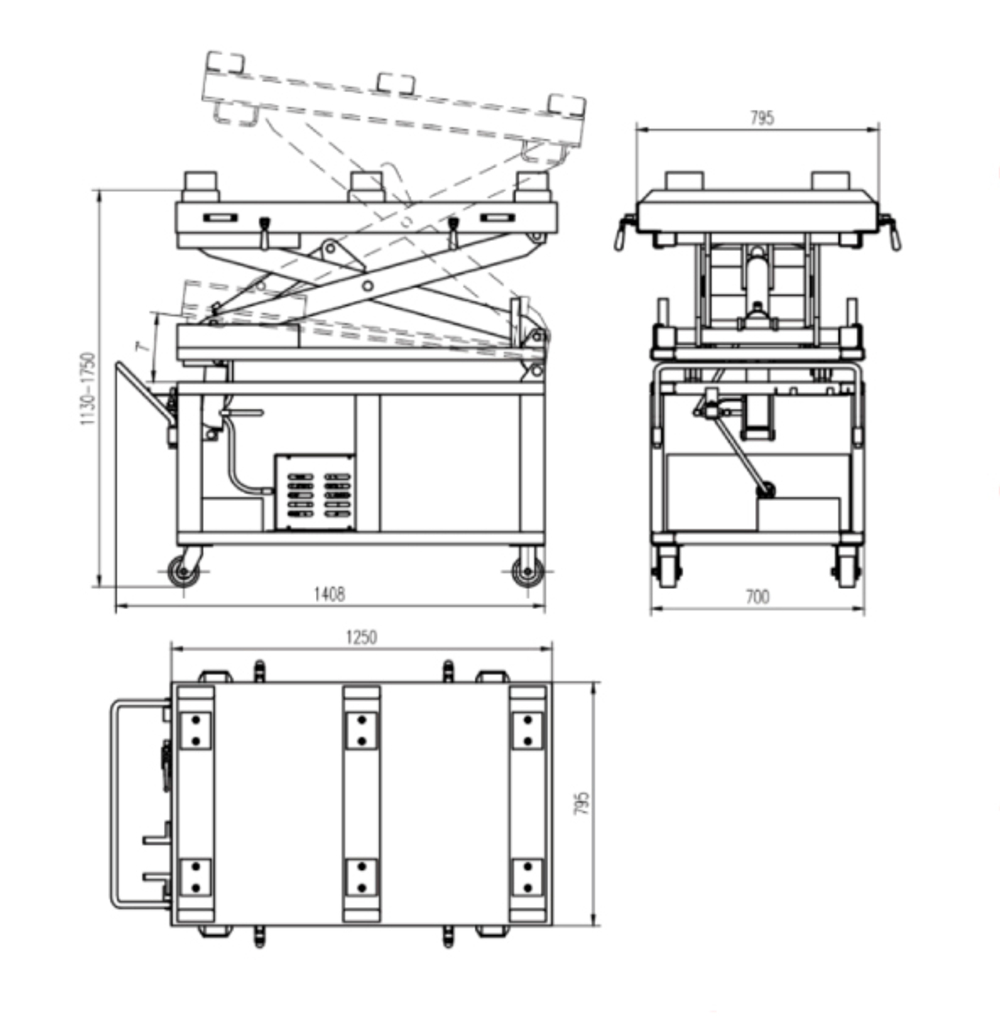 Подъемник для снятия АКБ электромобилей THINKCAR TVL 515, 220В
