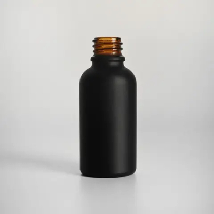 УЦЕНКА! Черный матовый стеклянный флакон 30 мл