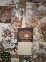 Гобеленовая скатерть Цветочная коллекция D 200 см