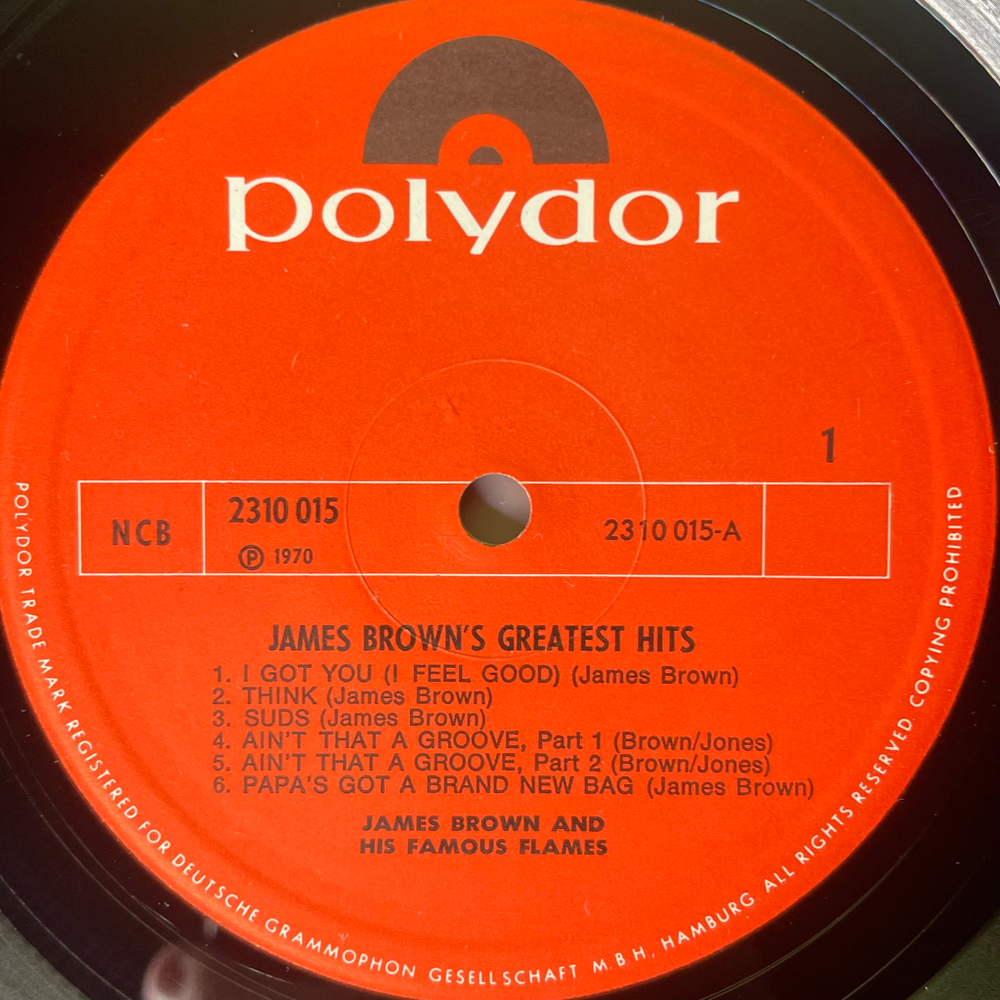 James Brown & The Famous Flames ‎– James Brown's Greatest Hits (Скандинавия 1970 г.)