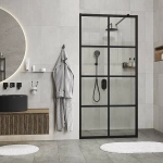 Душевая перегородка WasserKRAFT Glan 90 66W39 черная