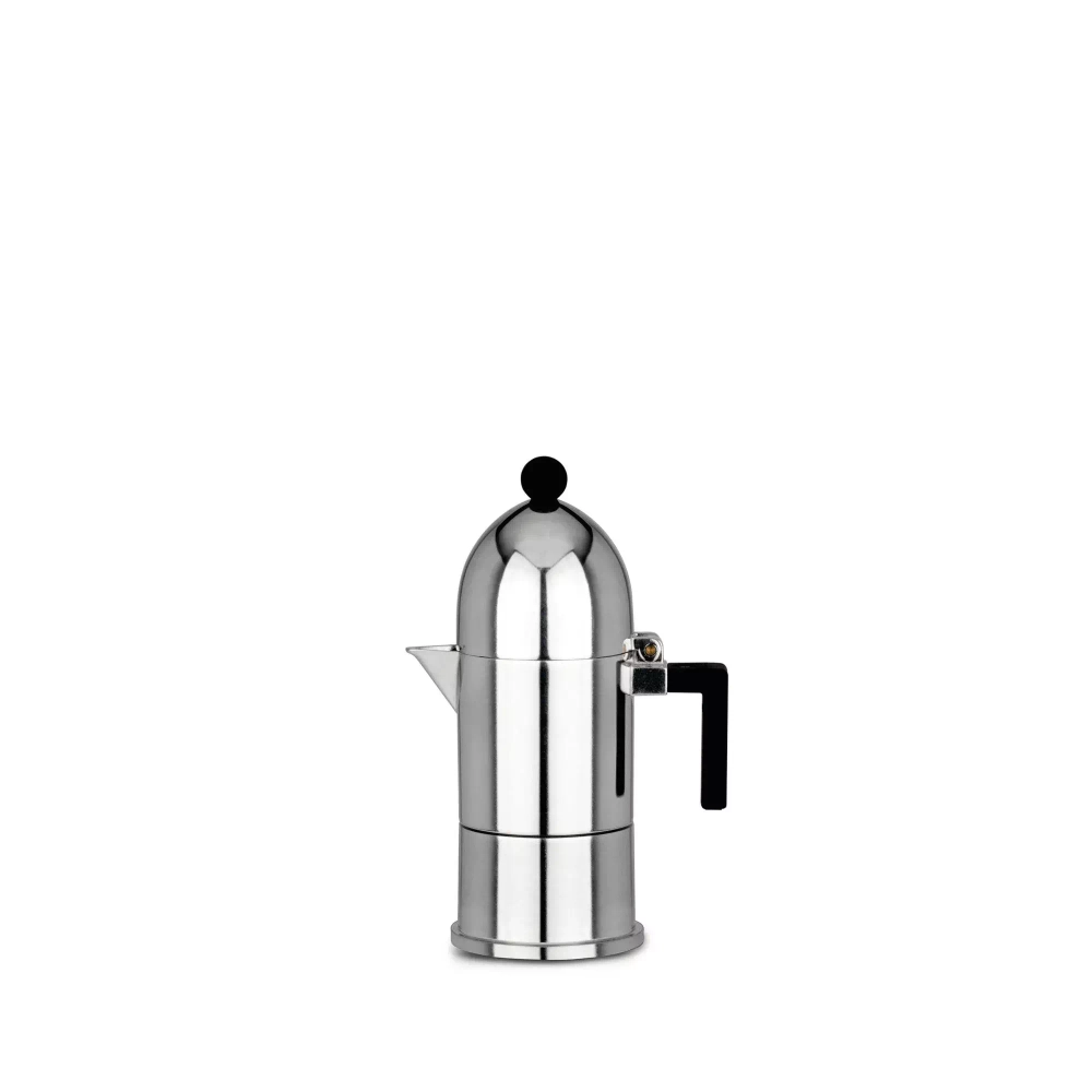 Alessi - Алюминиевая турка кофеварка под давлением La Cupola на 1 чашку. / артикул   A9095/1 B  / GTIN 8003299920808