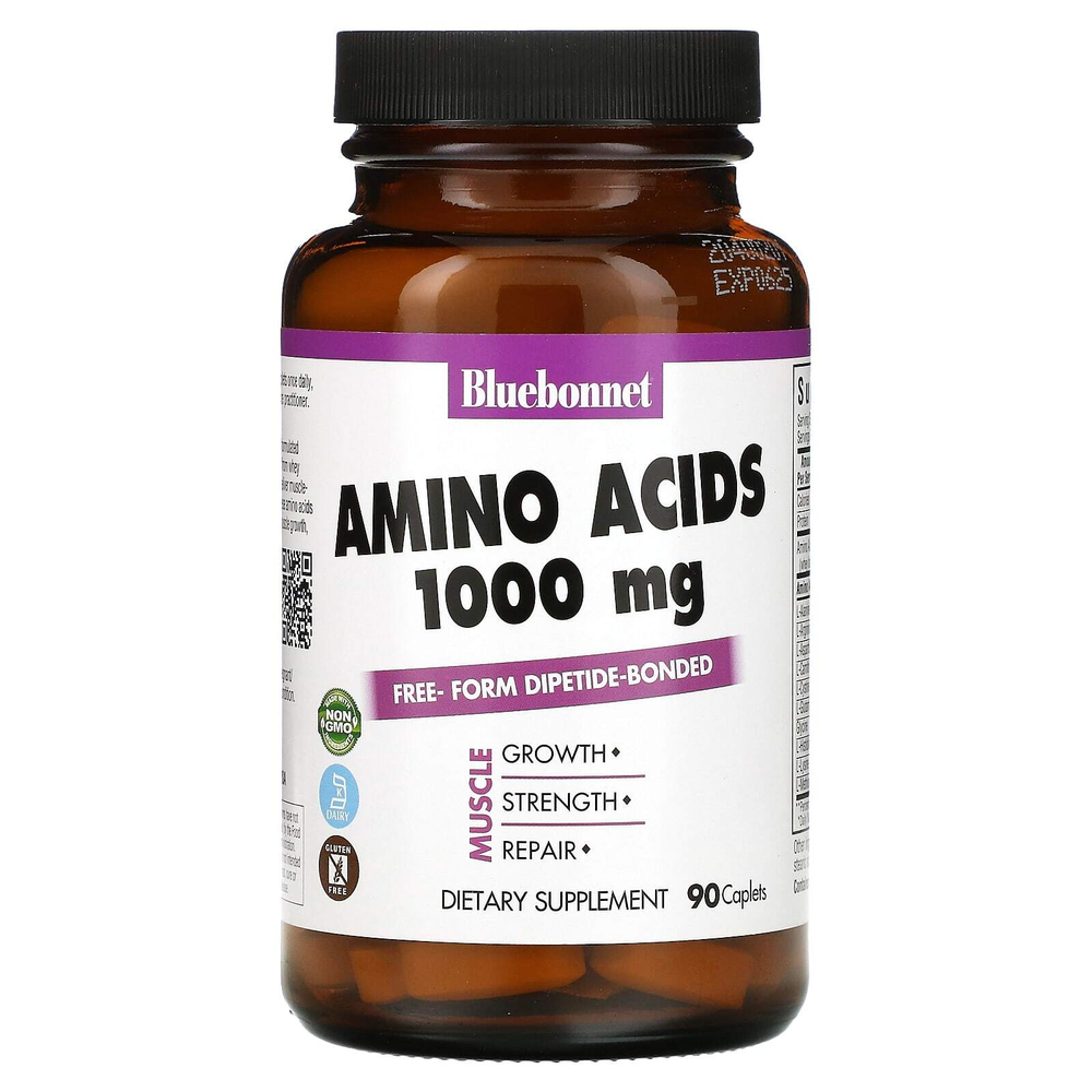 Bluebonnet Nutrition, Аминокислоты, 1000 мг, 90 капсул
