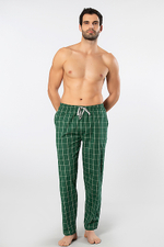Брюки домашние мужские зеленый крупная клетка