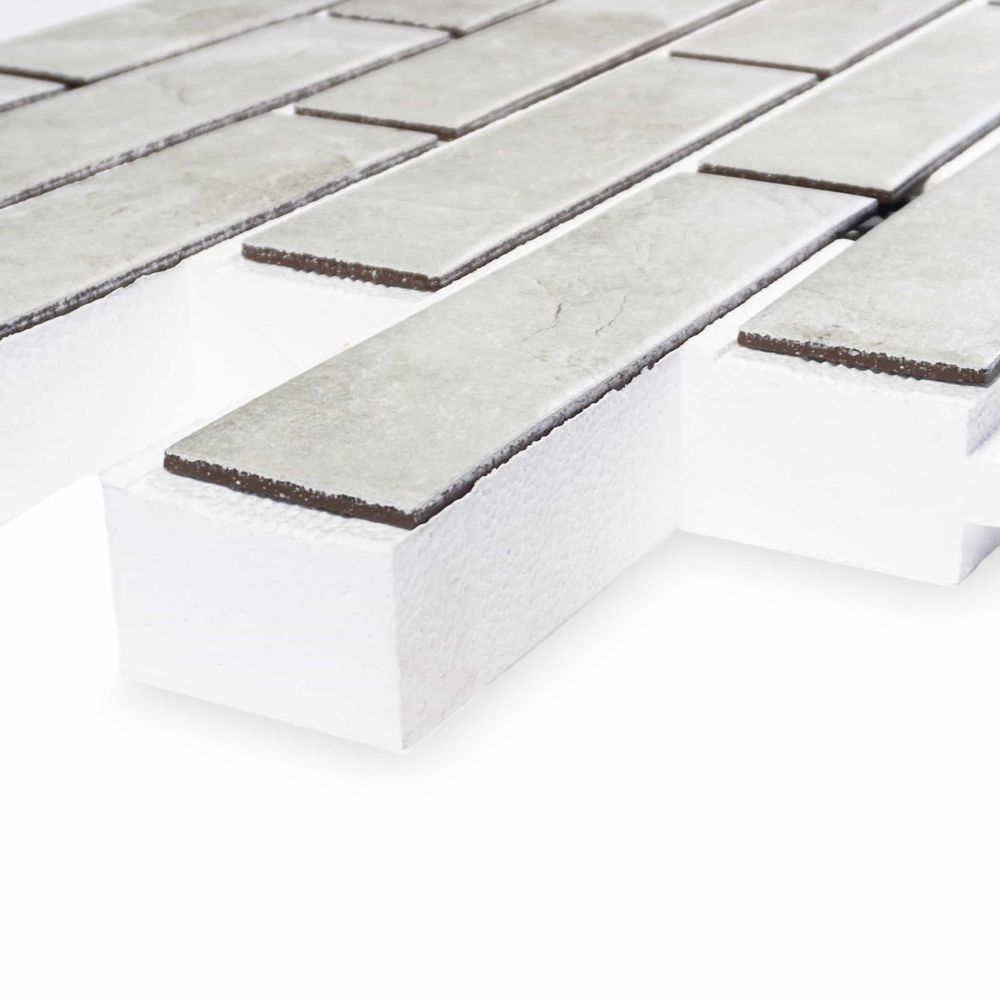 Клинкерная термопанель ППС Керамин Колорадо 1 Светло-серый 1020х455 мм