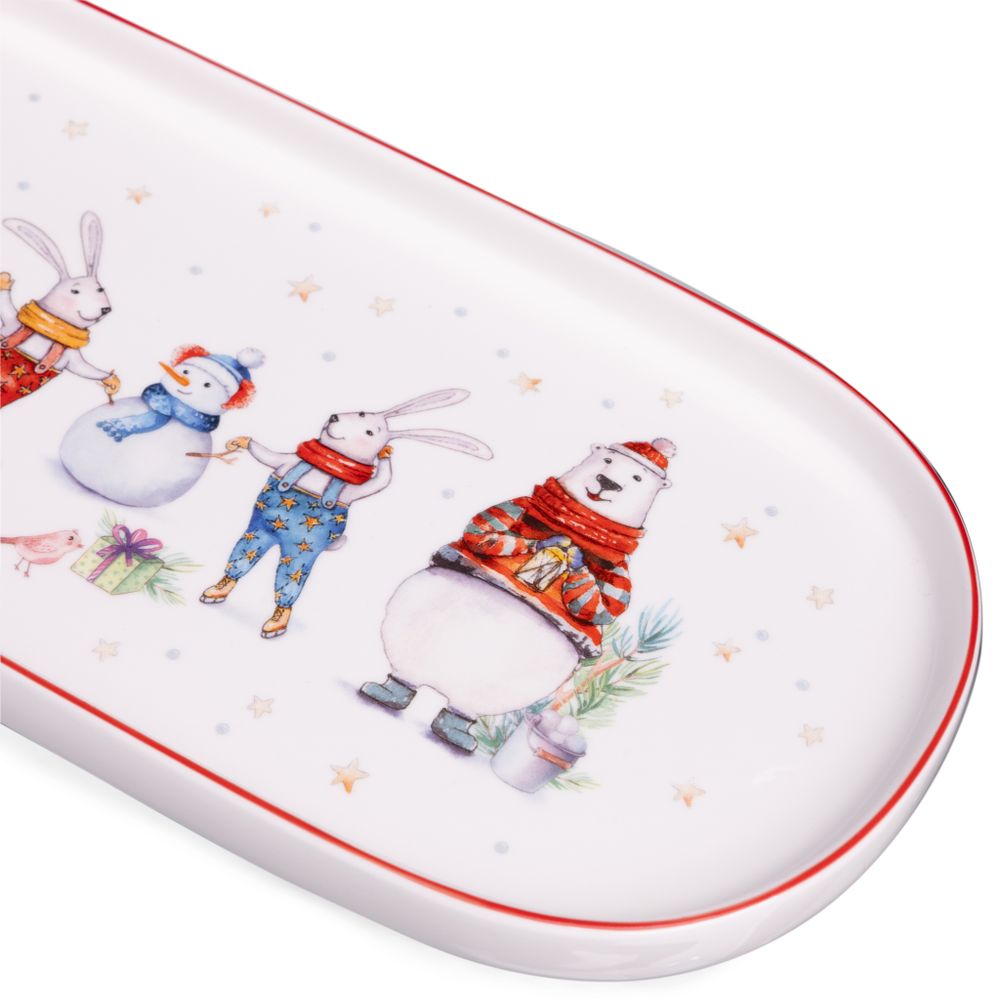 БЛЮДО ОВАЛЬНОЕ LEFARD "WINTER STORY" 34*14,5 СМ (КОР=12ШТ.)
