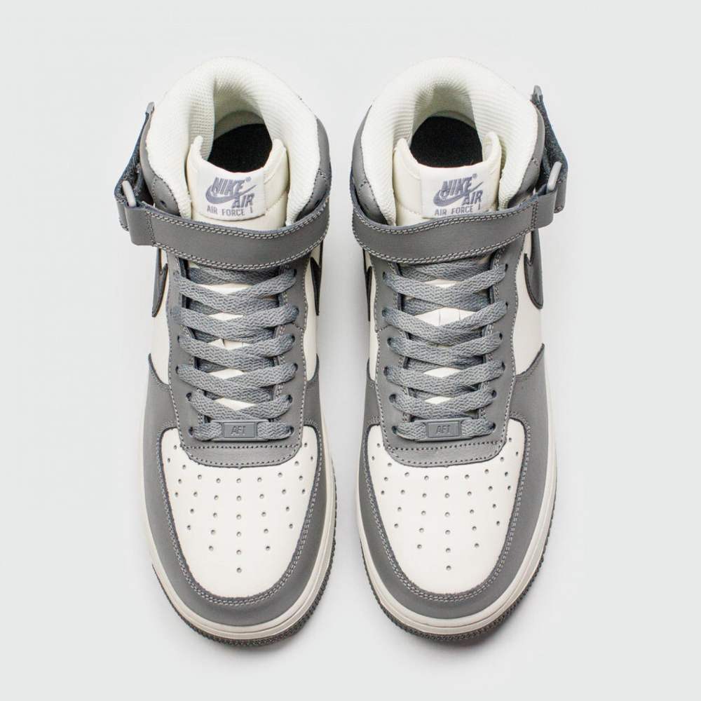 кроссовки Nike Air Force 1 Mid Grey / White Black