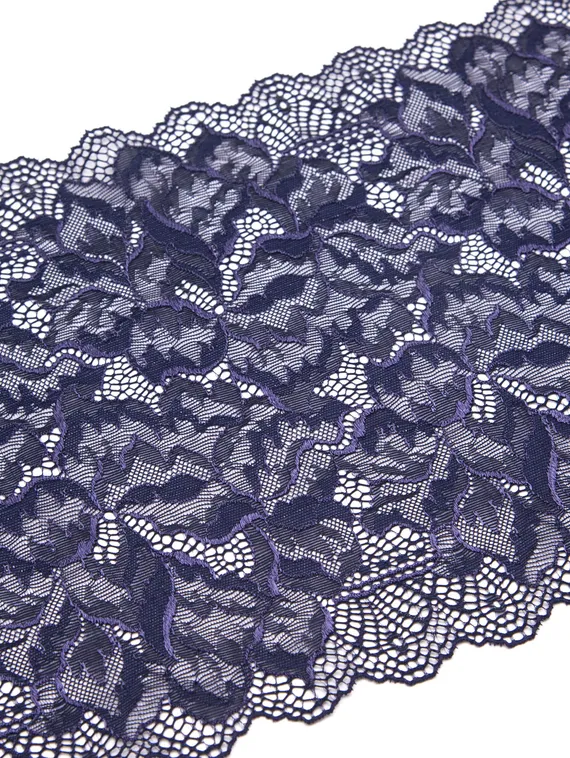 03-266 Кружево эластичное 23 см, темно-синий 061